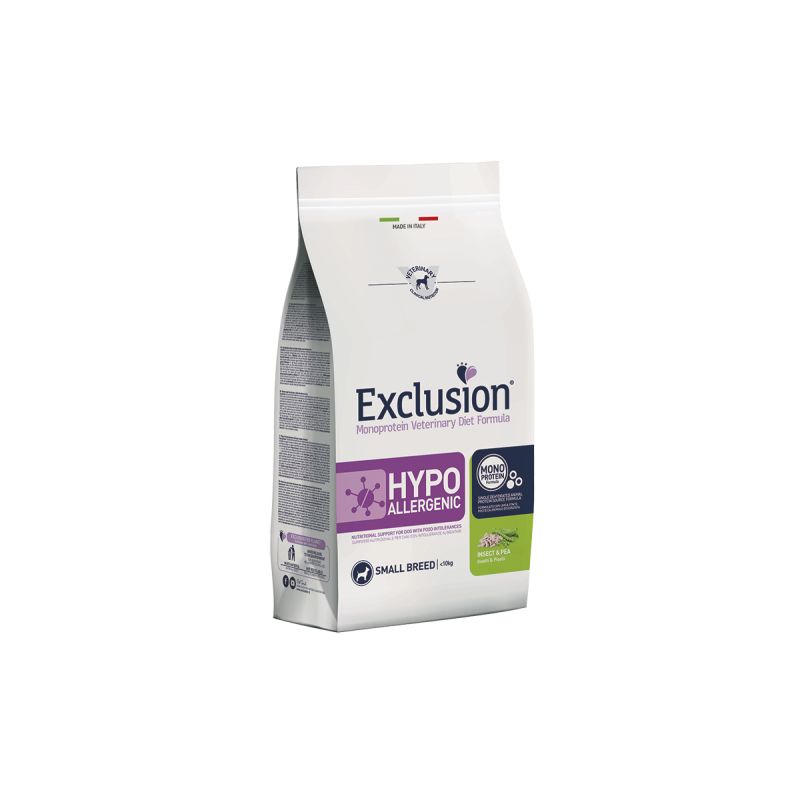 EXCLUSION DOG HYPO INSETTI E PISELLI SMALL 2 KG