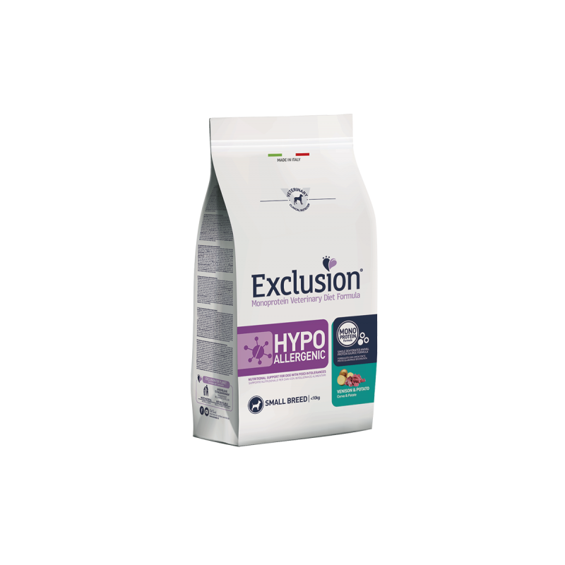 EXCLUSION DOG HYPO CERVO E PATATE SMALL 2 KG