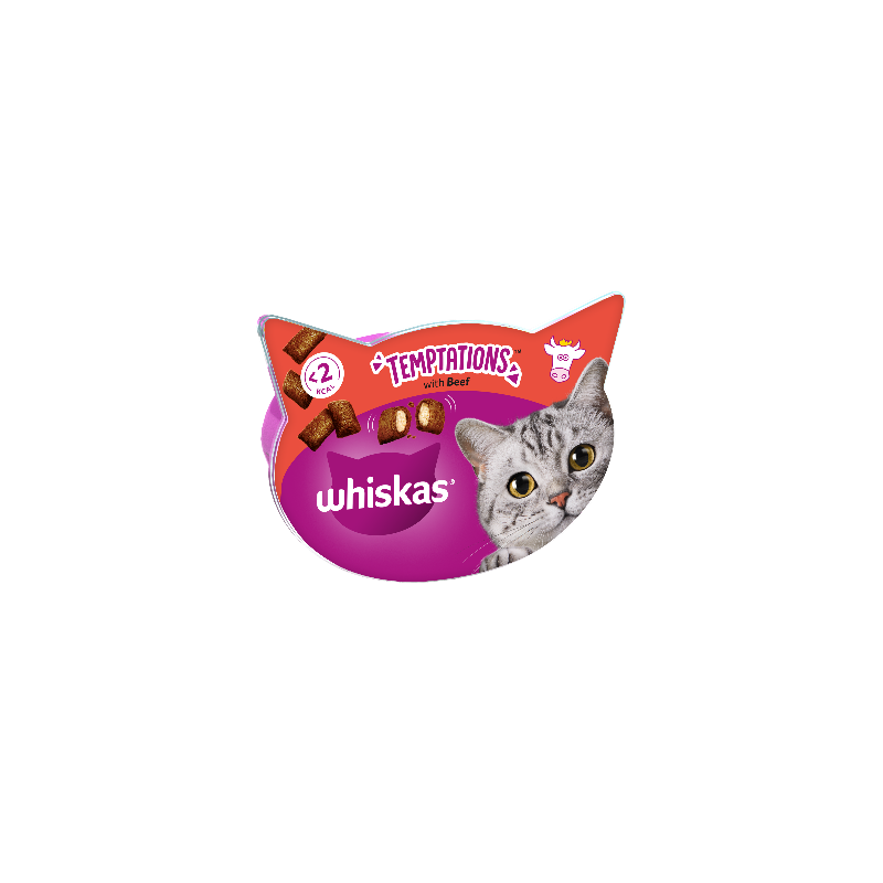 WHISKAS TEMPTATIONS MANZO 60 GR