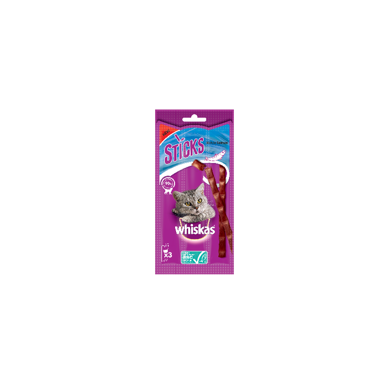 WHISKAS CATSTICK SALMONE 3 X 6 GR