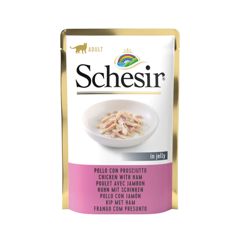 SCHESIR SOFT GATTO POLLO E PROSCIUTTO BUSTINA 85 GR