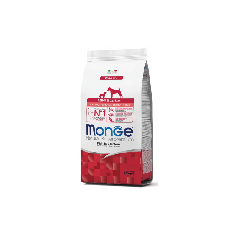 MONGE DOG STARTER MINI POLLO 1,5 KG