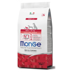 MONGE DOG PUPPY & JUNIOR MINI POLLO 3 KG