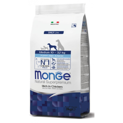 MONGE DOG PUPPY & JUNIOR MEDIO POLLO 3 KG