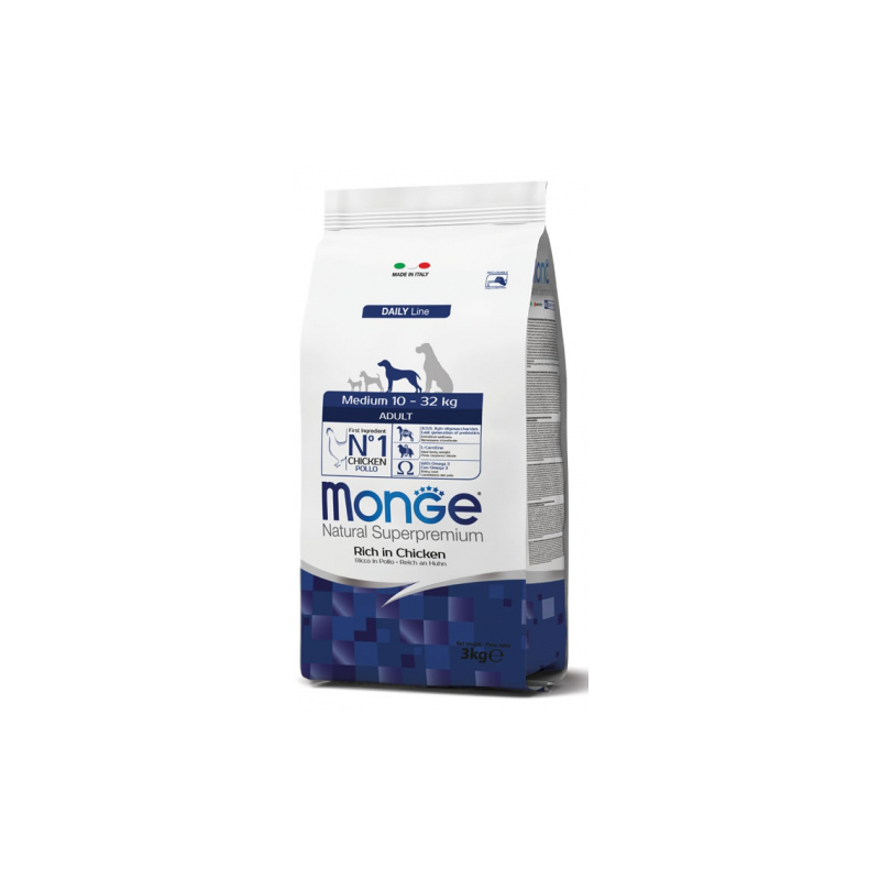 MONGE DOG ADULT MEDIO POLLO 3 KG