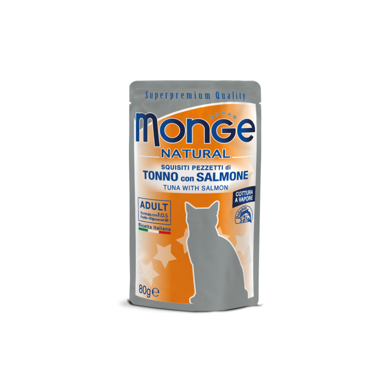 MONGE CAT TONNO E SALMONE BUSTINA 80 GR