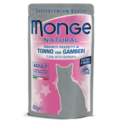 MONGE CAT TONNO E GAMBERETTI BUSTINA 80 GR