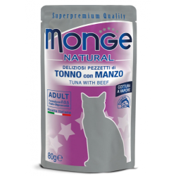 MONGE CAT TONNO E MANZO BUSTINA 80 GR