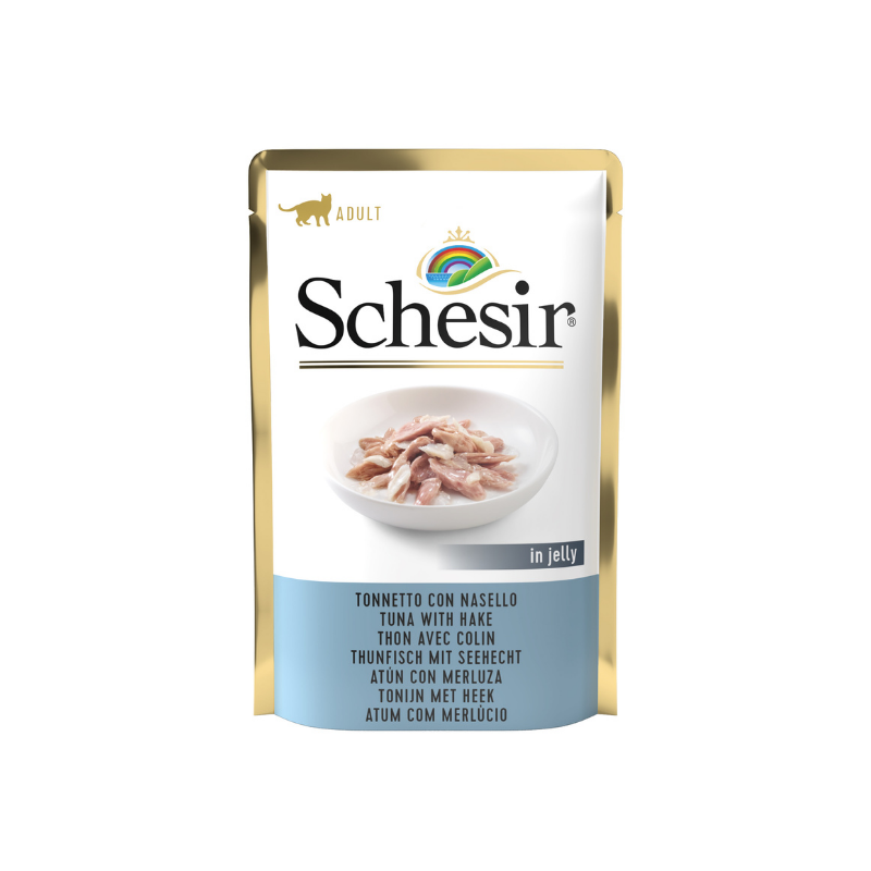 SCHESIR SOFT GATTO TONNO E NASELLO BUSTINA 85 GR