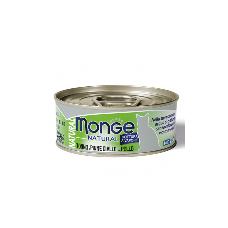 MONGE CAT NATURAL TONNO E POLLO LATTINA 80 GR