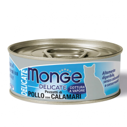 MONGE CAT DELICATE POLLO E CALAMARI LATTINA 80 GR