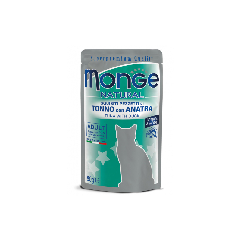 MONGE CAT TONNO E ANATRA BUSTINA 80 GR