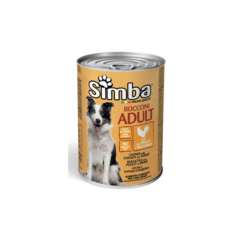 SIMBA CANE POLLO E TACCHINO LATTINA 1230 GR