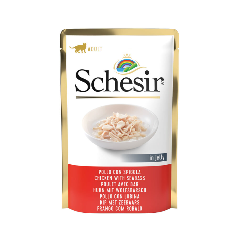 SCHESIR SOFT GATTO POLLO E SPIGOLA BUSTINA 85 GR