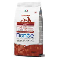 MONGE DOG ADULT ALL BREEDS AGNELLO E RISO 2,5 KG