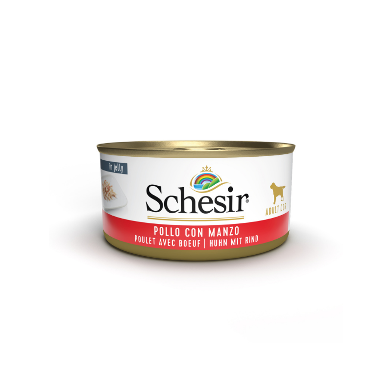 SCHESIR CANE POLLO E MANZO LATTINA 150 GR