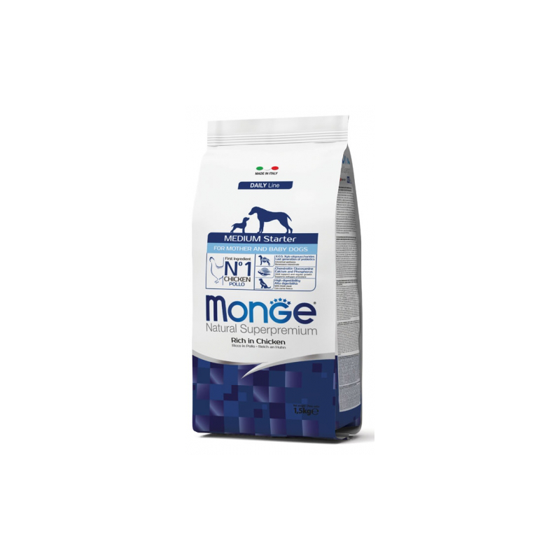 MONGE DOG STARTER MEDIO POLLO 1,5 KG