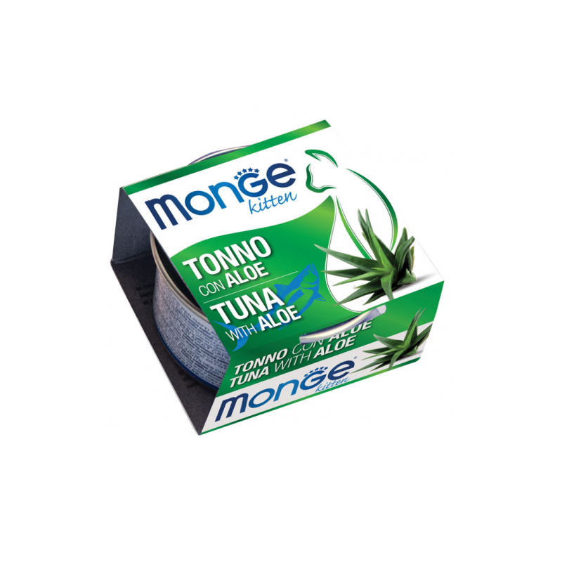 MONGE CAT FRUIT KITTEN TONNO E ALOE LATTINA 80 GR