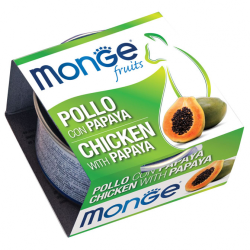 MONGE CAT FRUIT POLLO E PAPAYA LATTINA 80 GR