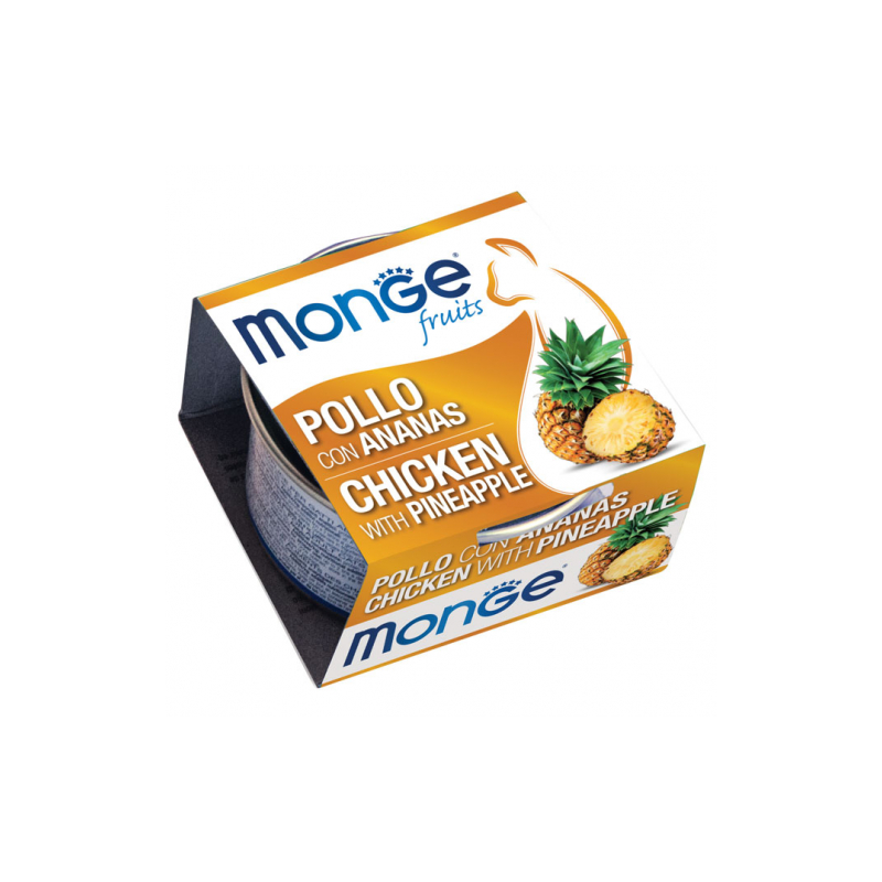 MONGE CAT FRUIT POLLO E ANANAS LATTINA 80 GR