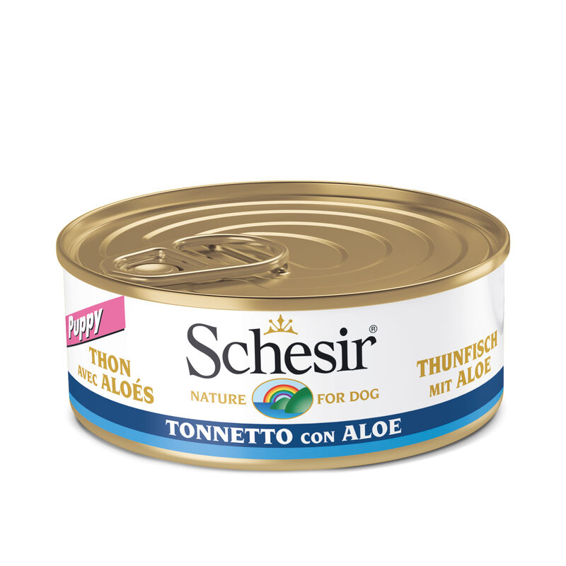 SCHESIR CANE PUPPY TONNO E ALICI LATTINA 150 GR