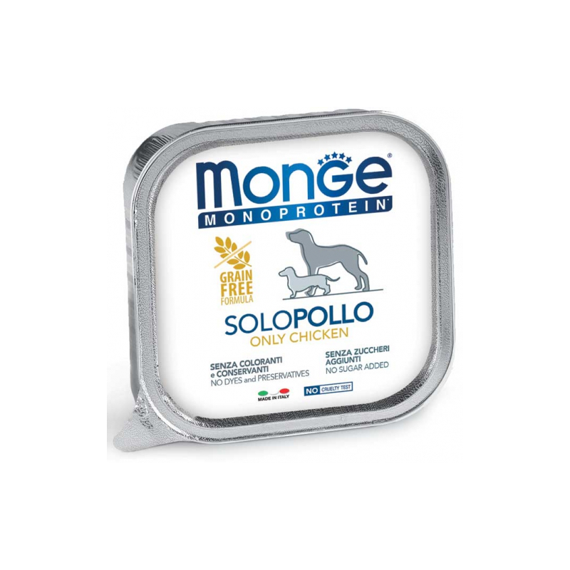 MONGE DOG SOLO POLLO VASCHETTA 150 GR