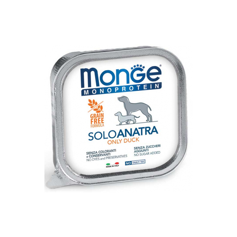 MONGE DOG SOLO ANATRA VASCHETTA 150 GR