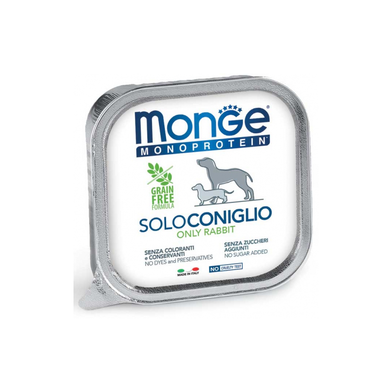 MONGE DOG SOLO CONIGLIO VASCHETTA 150 GR