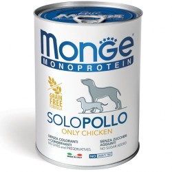 MONGE DOG SOLO POLLO LATTINA 400 GR