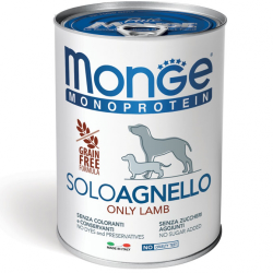 MONGE DOG SOLO AGNELLO LATTINA 400 GR