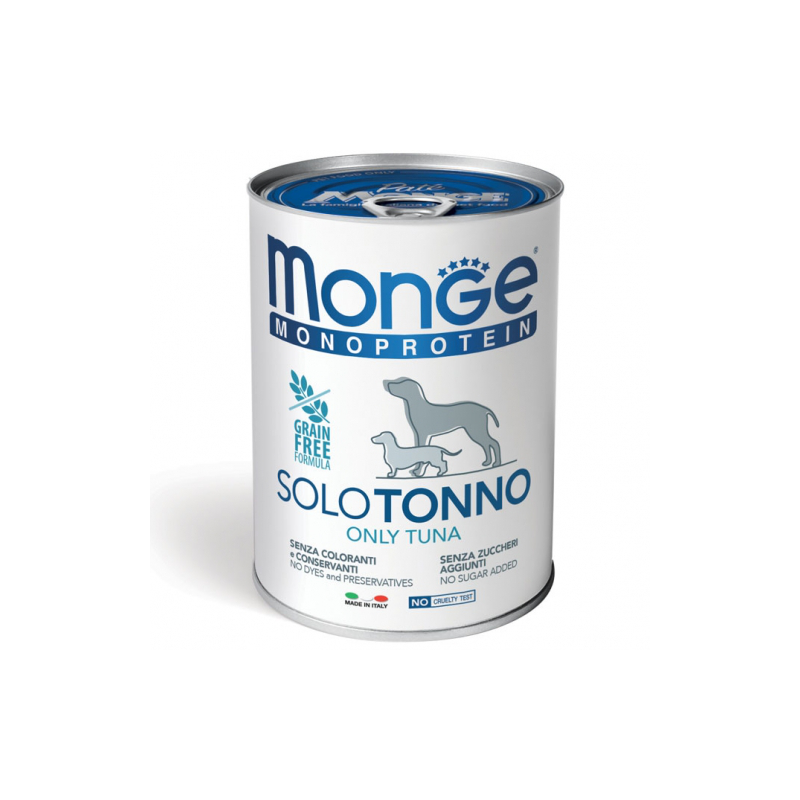 MONGE DOG SOLO TONNO LATTINA 400 GR