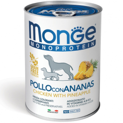 MONGE DOG FRUIT POLLO E ANANAS LATTINA 400 GR