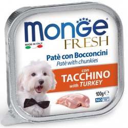 MONGE FRESH DOG TACCHINO VASCHETTA 100 GR