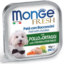 MONGE FRESH DOG POLLO E ORTAGGI VASCHETTA 100 GR