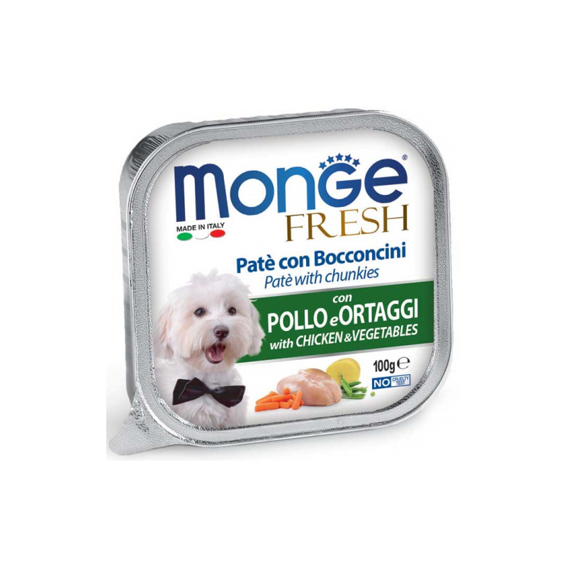 MONGE FRESH DOG POLLO E ORTAGGI VASCHETTA 100 GR