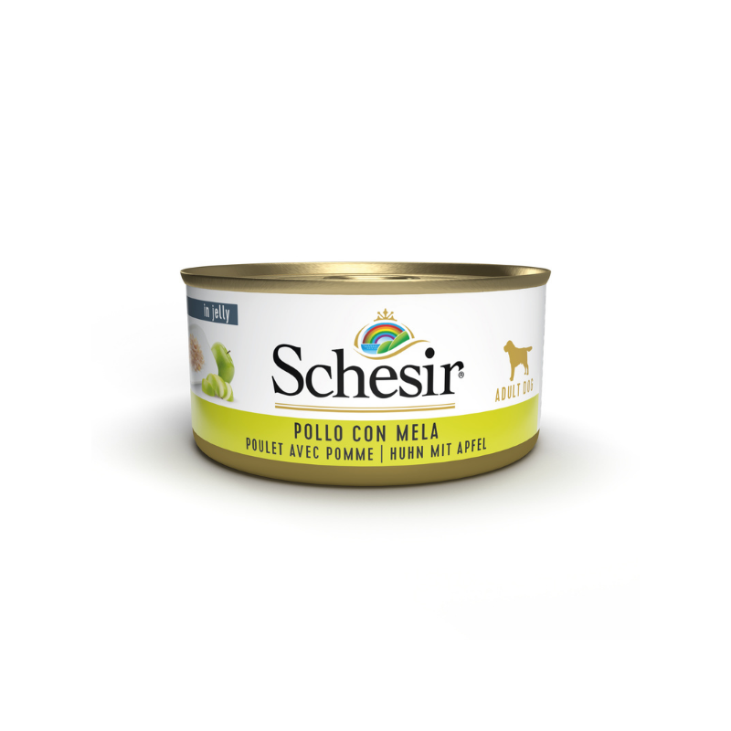 SCHESIR CANE POLLO E MELA LATTINA 150 GR