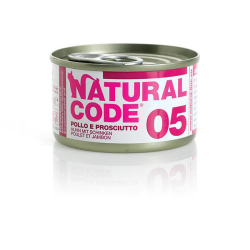 NATURAL CODE GATTO POLLO E PROSCIUTTO LATTINA 85 GR