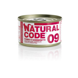 NATURAL CODE GATTO TONNO E GAMBERETTI LATTINA 85 GR