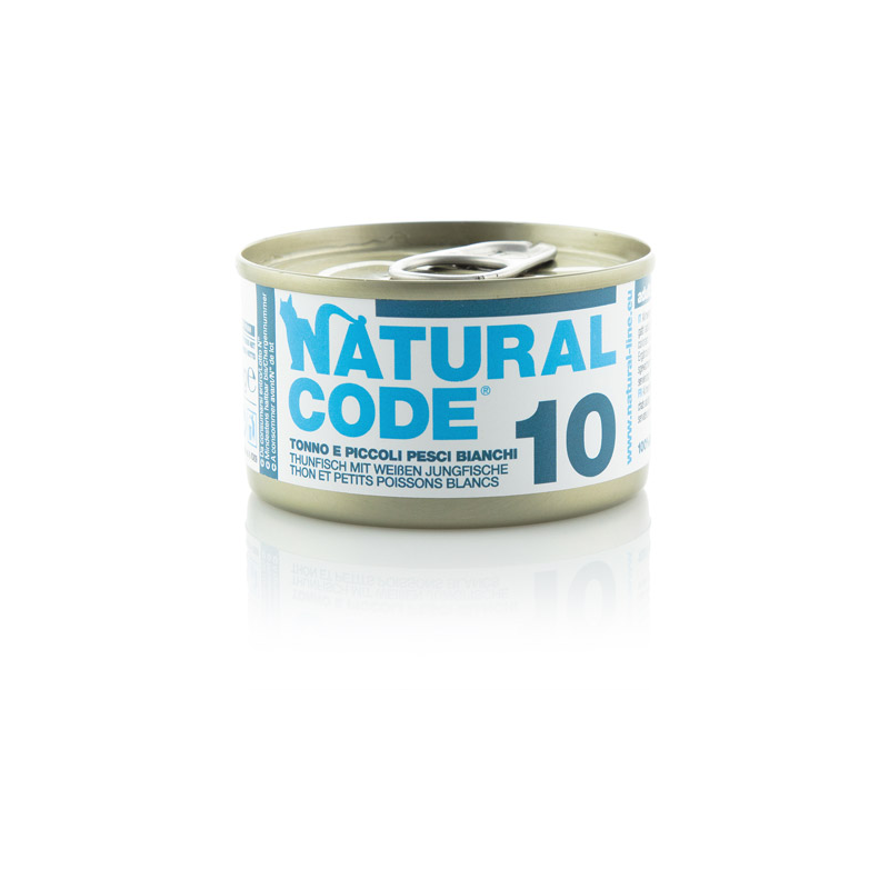 NATURAL CODE GATTO TONNETTO E PESCI BIANCHI LATTINA 85 GR