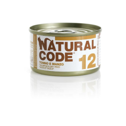 NATURAL CODE GATTO TONNO E MANZO LATTINA 85 GR