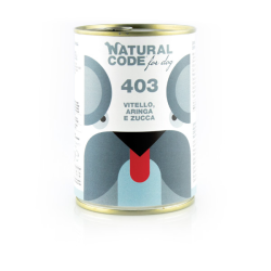 NATURAL CODE CANE VITELLO ARINGA E ZUCCA LATTINA 400 GR