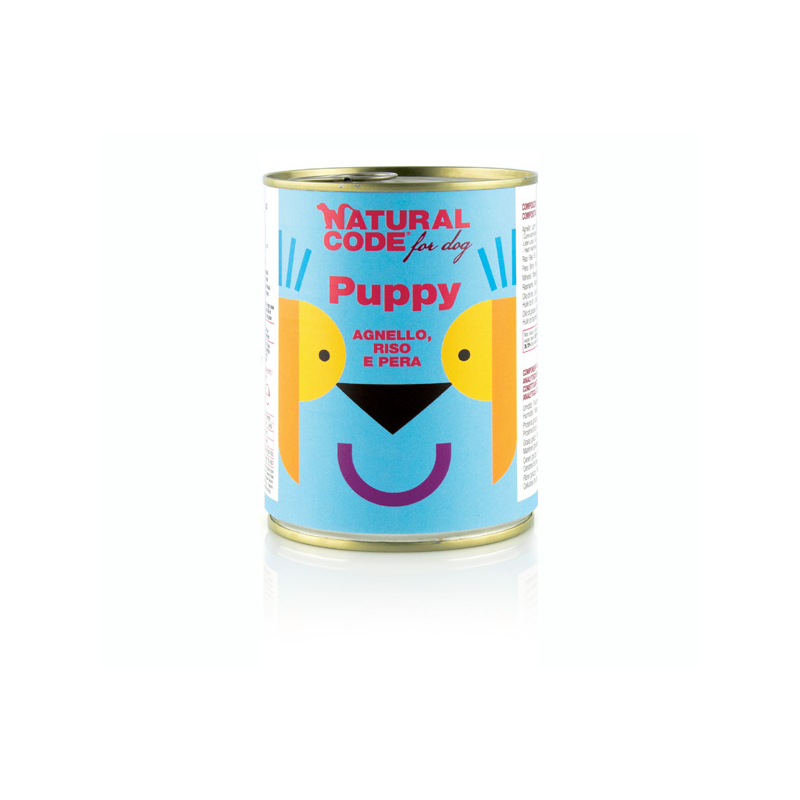 NATURAL CODE CANE PUPPY AGNELLO RISO E PERA LATTINA 400 GR