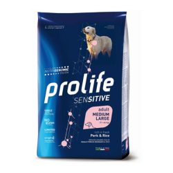 PROLIFE DOG ADULT SENSITIVE MAIALE E RISO 2,5 KG