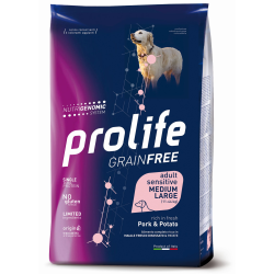 PROLIFE DOG GRAIN FREE ADULT MEDIUM LARGE MAIALE E PATATE...