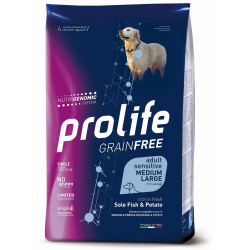 PROLIFE DOG GRAIN FREE ADULT MEDIUM LARGE PESCE E PATATE...