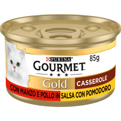 GOURMET GOLD CASSERUOLA POLLO MANZO E POMODORO 85 GR