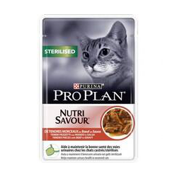 PRO PLAN CAT STERILIZED MANZO BUSTINA 85 GR