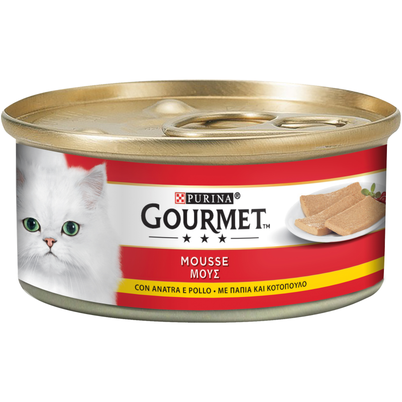 GOURMET MOUSSE ANATRA E POLLO 195 GR