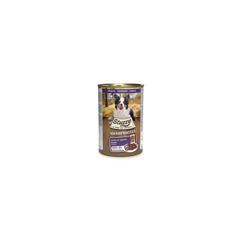 STUZZY CANE MONO CERVO LATTINA 400 GR