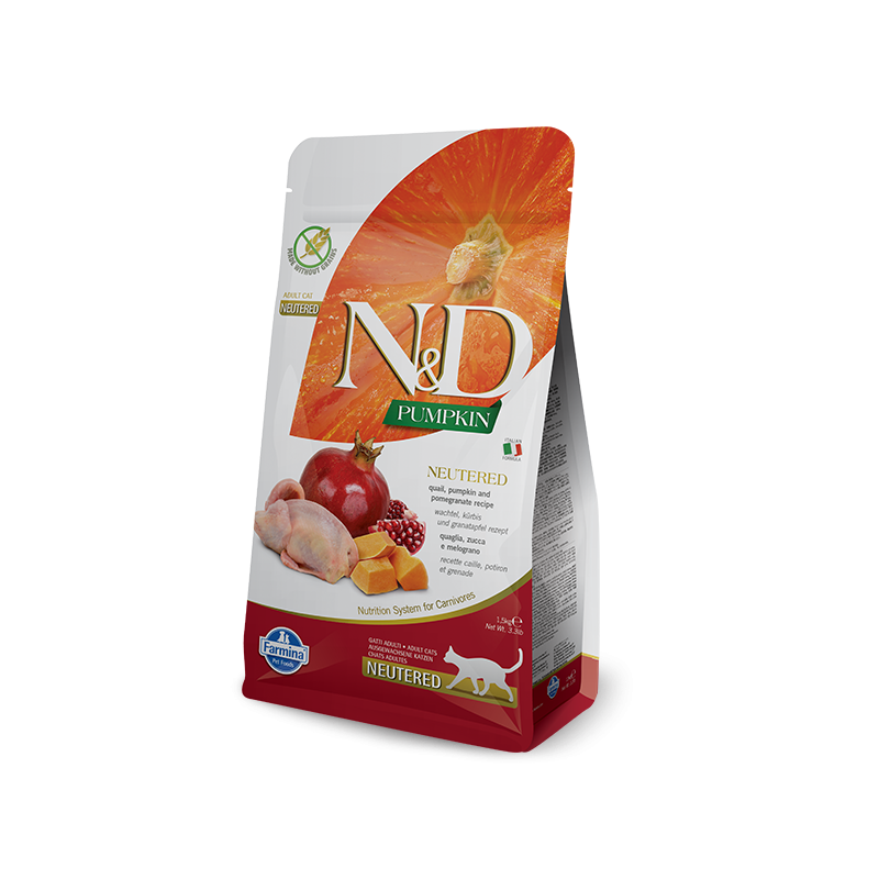 ND CAT ZUCCA QUAGLIA E MELOGRANO NEUTERED 300 GR